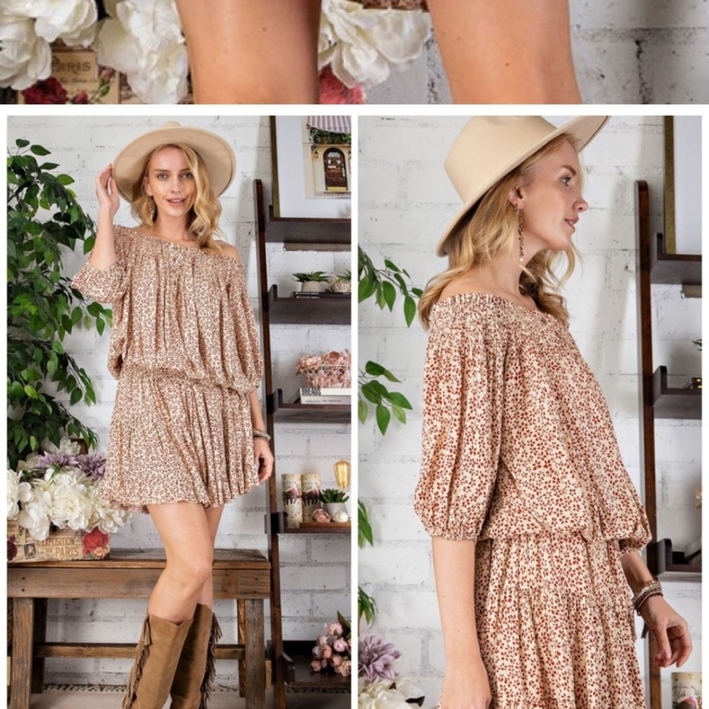 Adorable Floral Printed, Ruffled Mini Skirt S-M-L - Picture 5 of 5